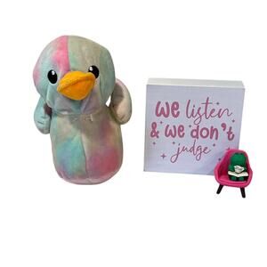 Celebrate Small Tie Dye 7 Inch Duck Plush Easter Stuffed Animal Pal